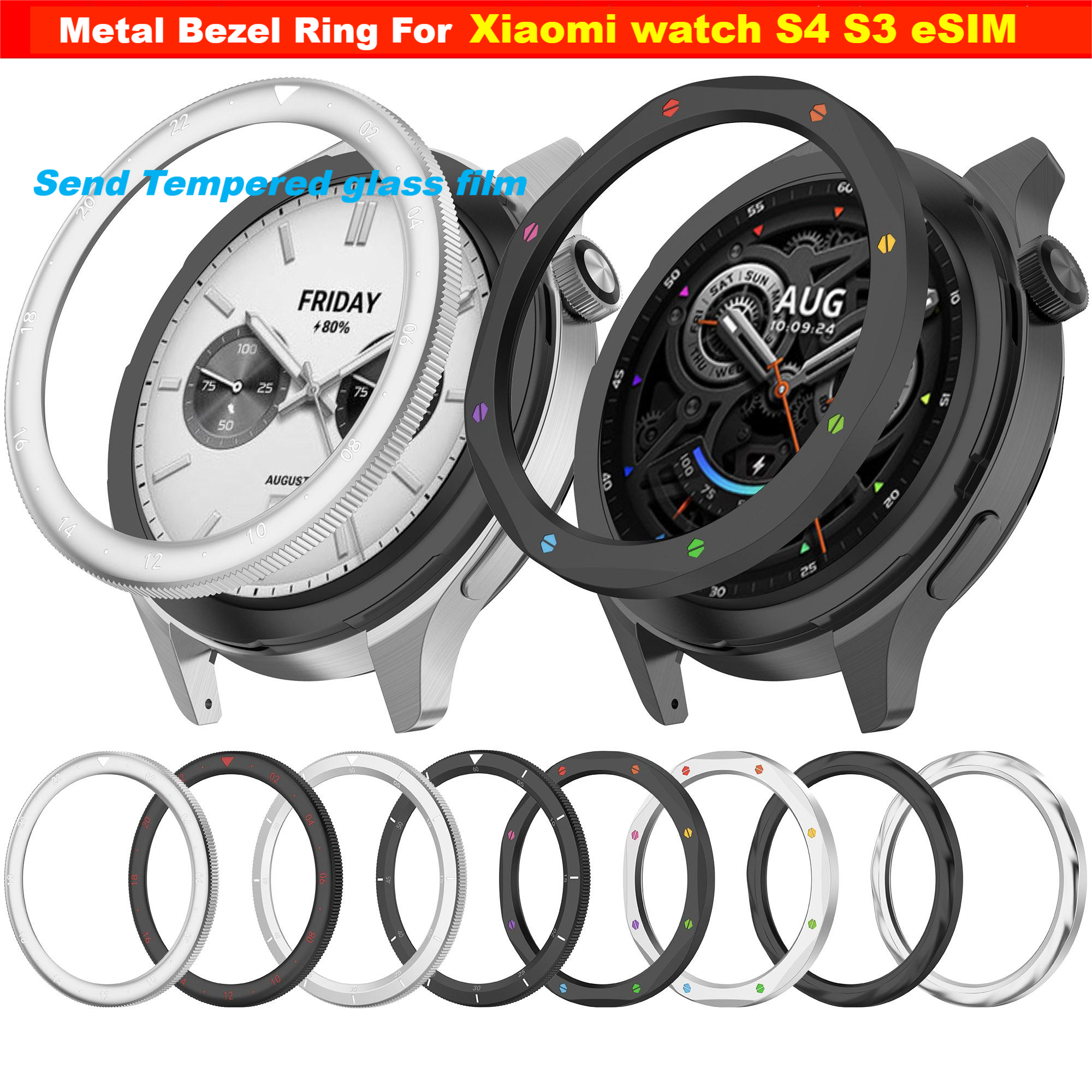 Watch Esim - Metal Bezel Ring For Xiaomi Watch