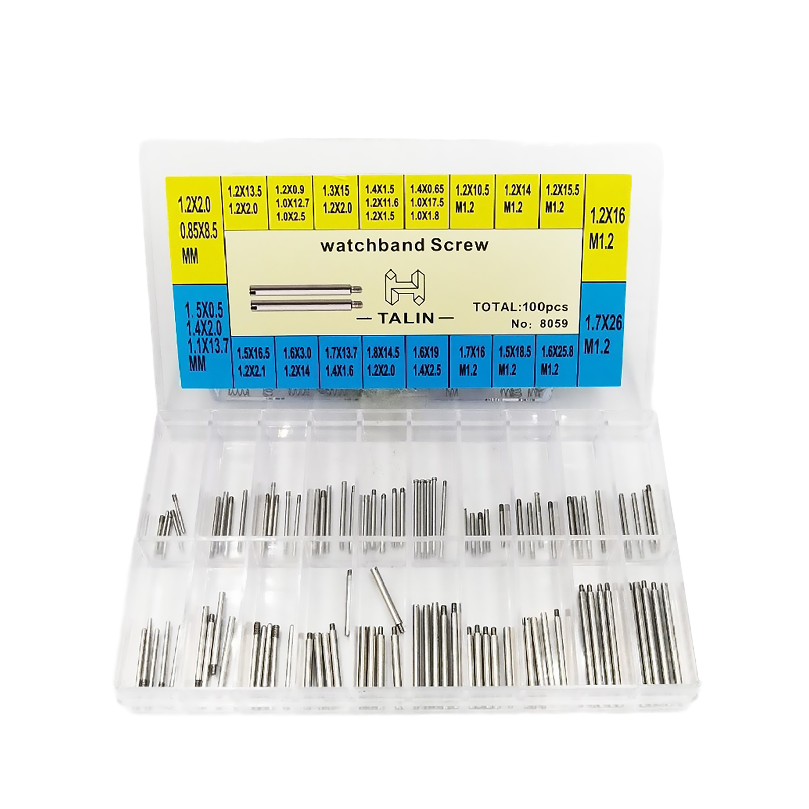 Watch Tool Repair Kit - 100Pieces 20 Size Watch Screws Rod