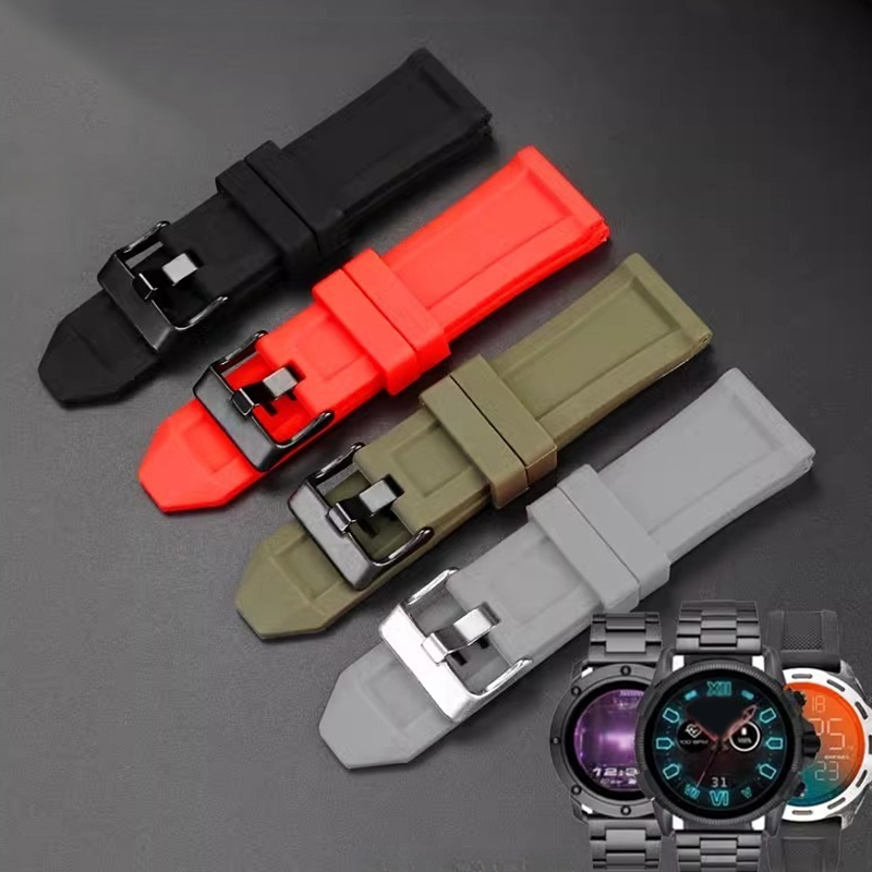 Watch Esim - Silicone Rubber Bracelet Watch Band 24mm