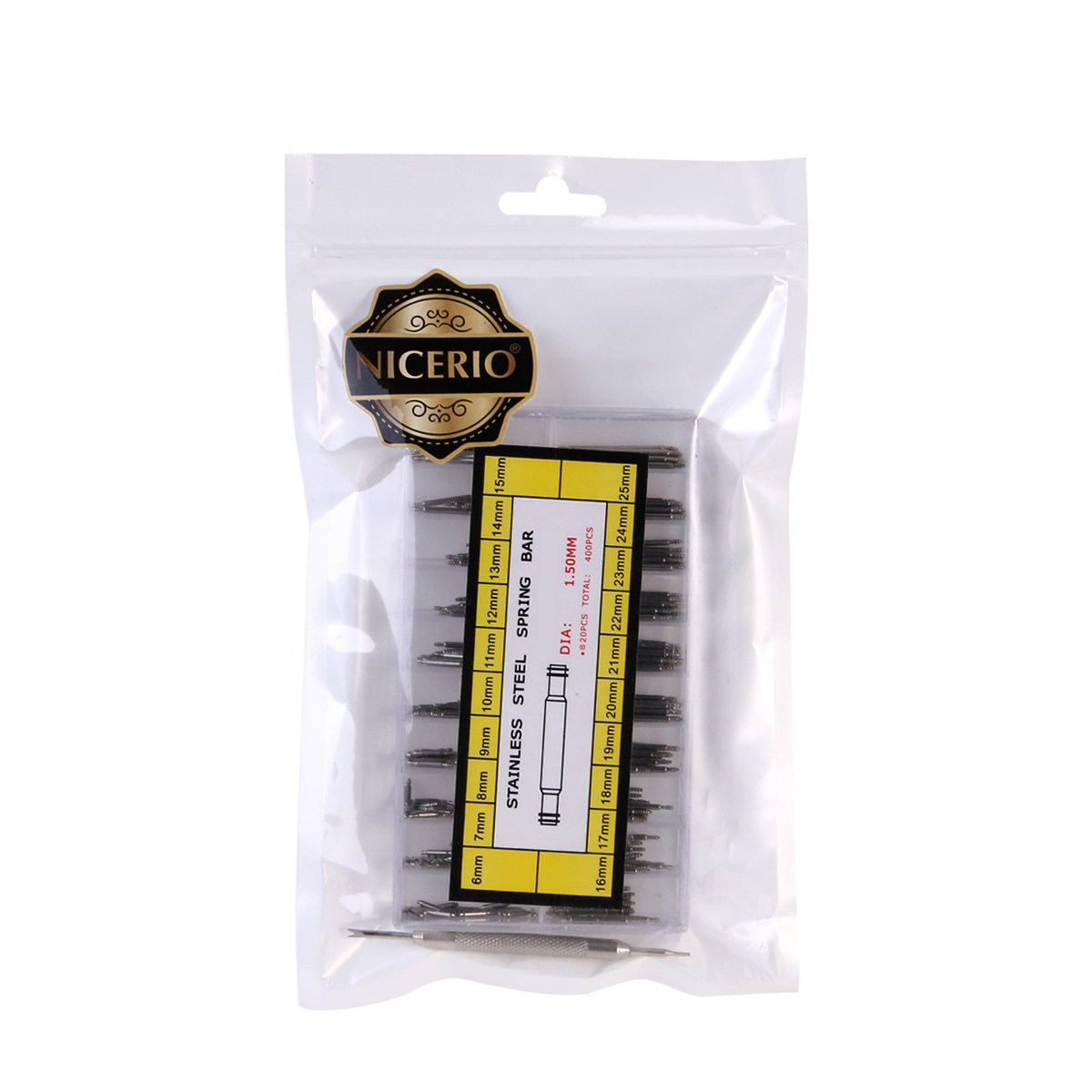 Watch Tool Repair Kit - 360pcs Stainless Steel Spring Bars 18
