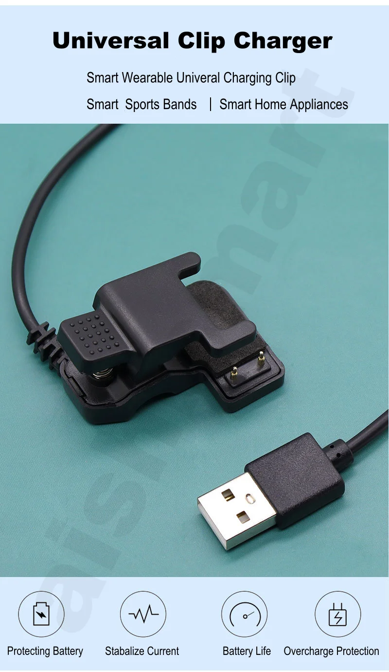 Clip Charger 2pin 3pin 3mm 4mm - Watch X7 리뷰 및 가격