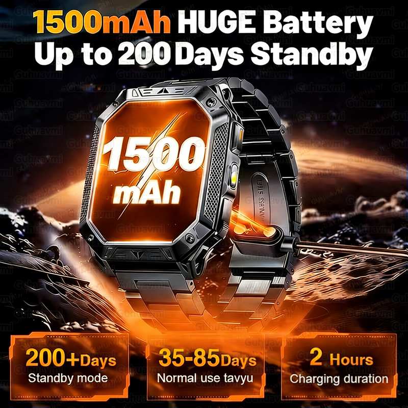 New 1500mAh Military Outdoor S - Smartwatch Watches With Bluetooth 리뷰 및 가격