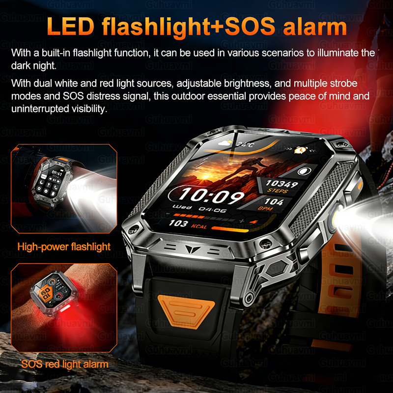 New 1500mAh Military Outdoor S - Smartwatch Watches With Bluetooth 리뷰 및 가격