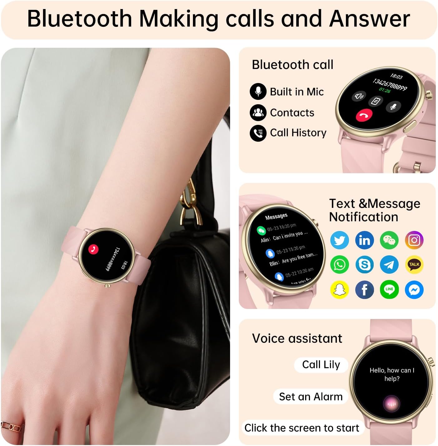 Smart Watch for Women & Men: F - Smartwatch Iphone Watches For Women 리뷰 및 가격