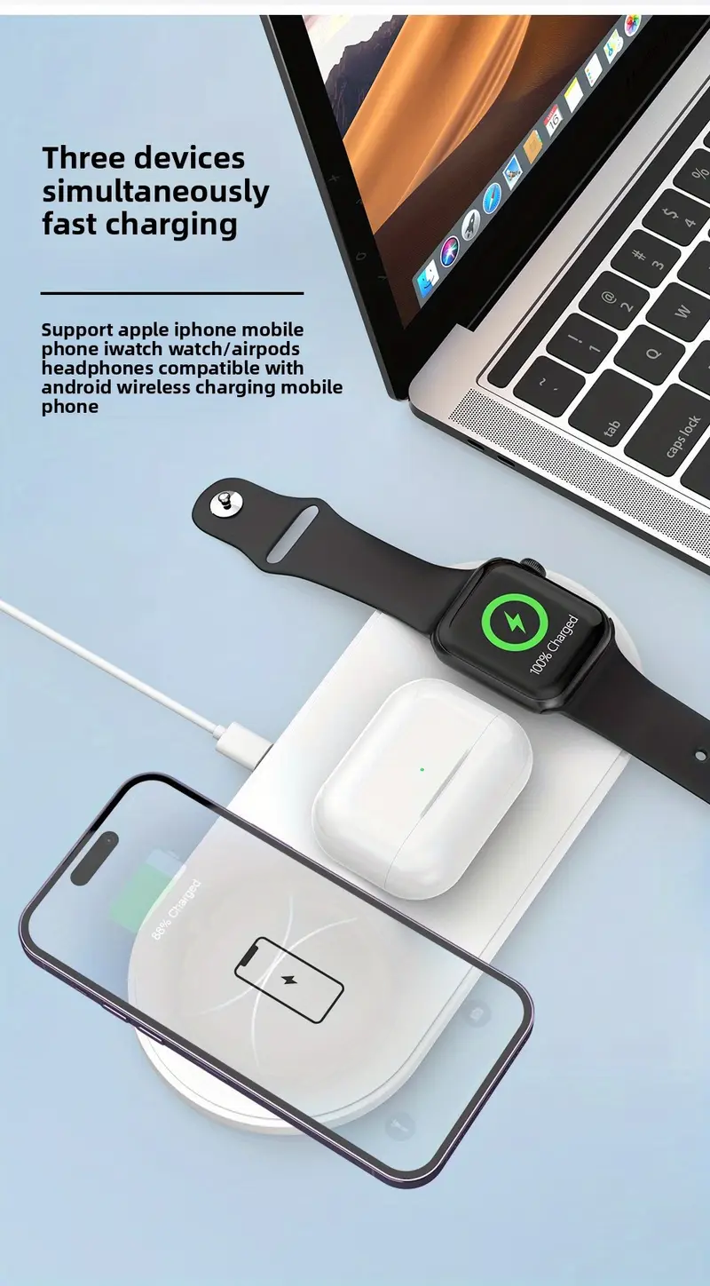 3 In 1 Dual Wireless Charger 4 - Watch Xs8 리뷰 및 가격