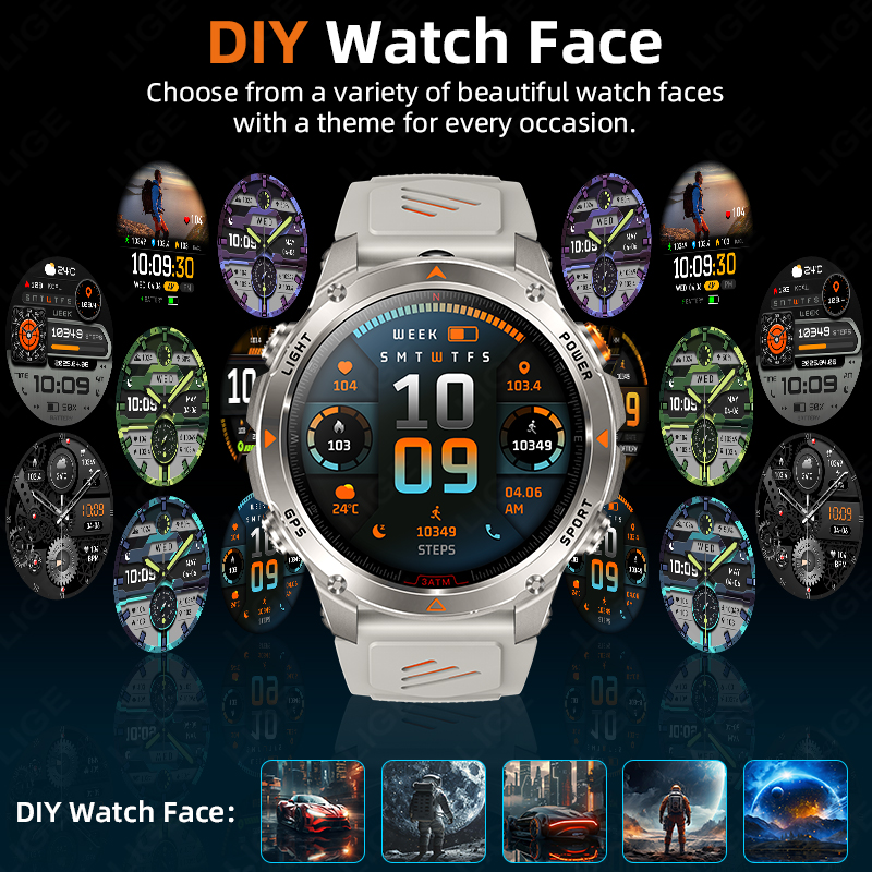 LIGE Rugged GPS Track Smart Wa - Smartwatch Watches For Men 리뷰 및 가격