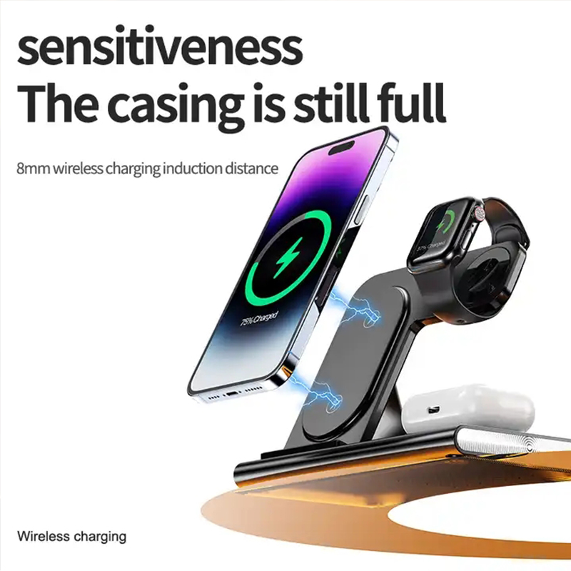 3 In 1 Wireless Charger For iP - Watch Xs8 리뷰 및 가격