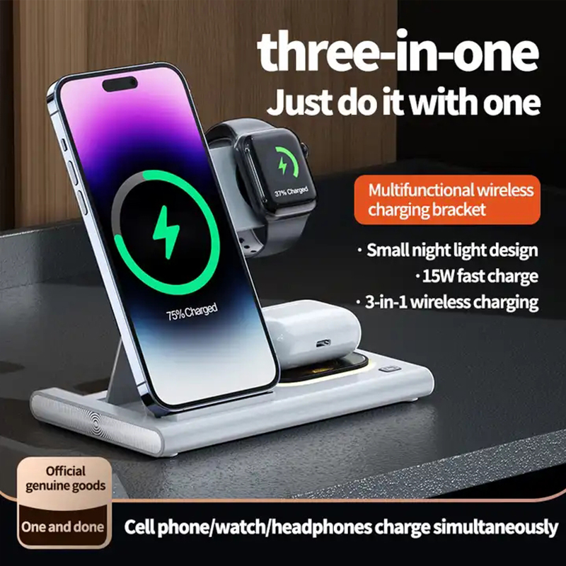 3 In 1 Wireless Charger For iP - Watch Xs8 리뷰 및 가격