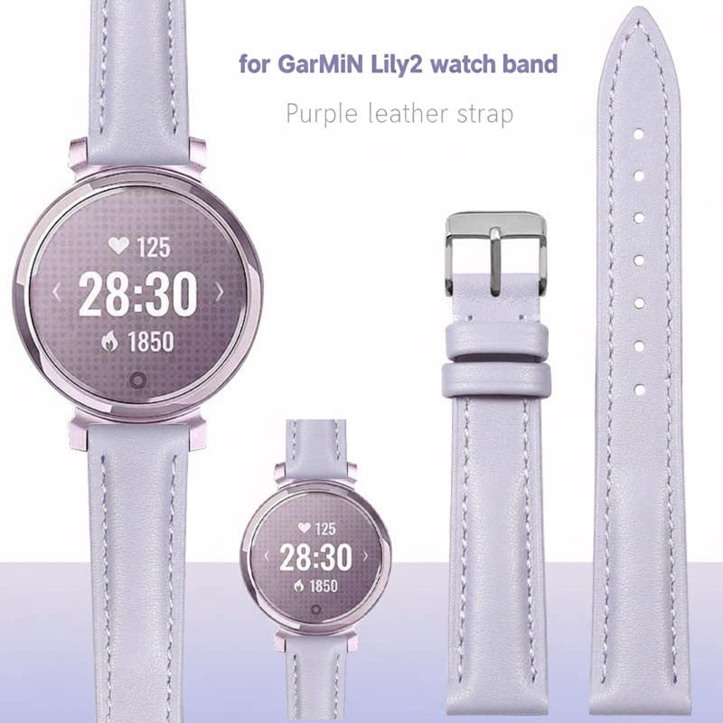 For Garmin Lily2 genuine leath - Smartwatch Purple Watches For Women 리뷰 및 가격