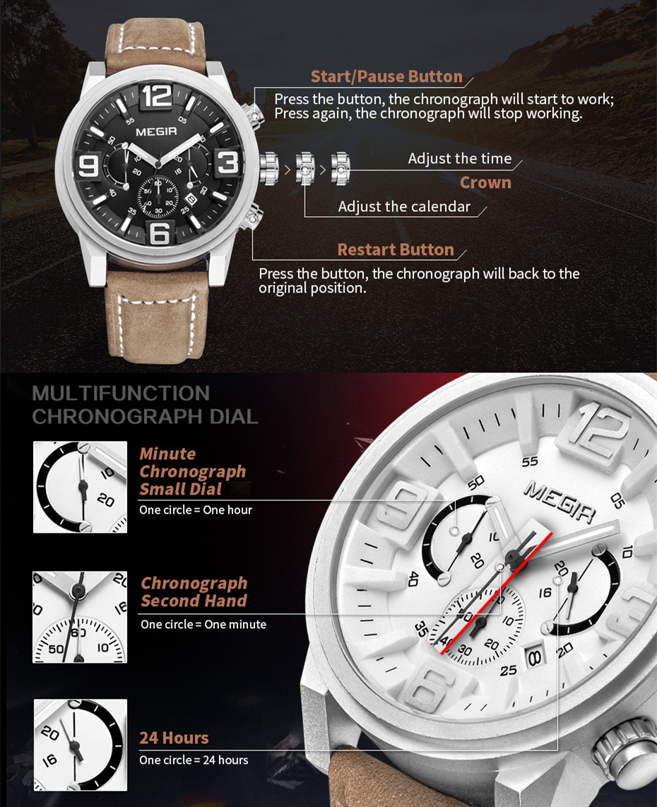 MEGIR Multi-function Business  - Smartwatch Imported Watches For Men 리뷰 및 가격