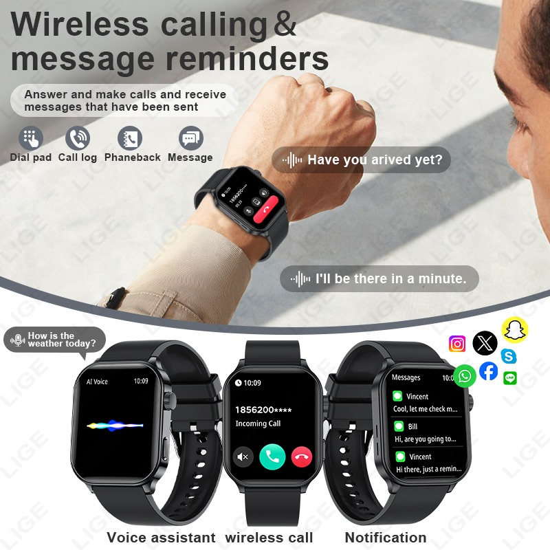 LIGE Original Brand Smart Watc - Smartwatch Watches For Women Branded 리뷰 및 가격